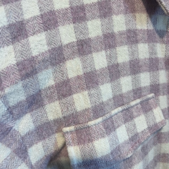 Moodie Checkered Utility Jacket in Lavender and Cream - Picture 3 of 5